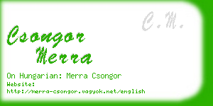 csongor merra business card